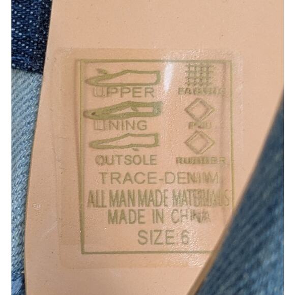 Azalea Wang Trace Heels 6 Denim Strappy Mid Calf Silver Studded Rhinestone NEW - Picture 11 of 12